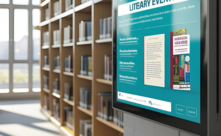 monitory informacyjne do biblioteki