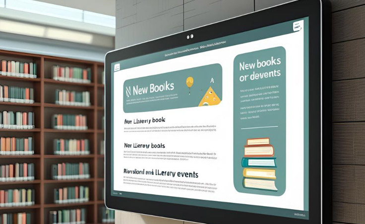 monitory informacyjne do biblioteki
