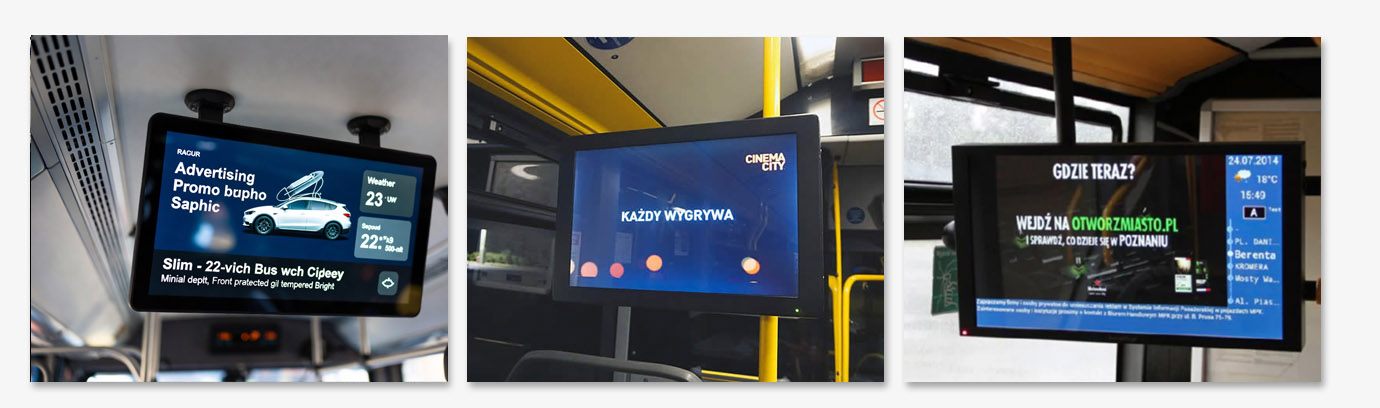 Monitory Reklamowe do Autobusów